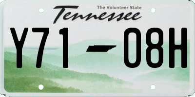 TN license plate Y7108H