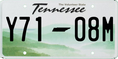 TN license plate Y7108M