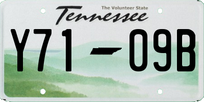 TN license plate Y7109B