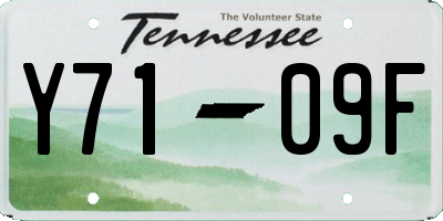 TN license plate Y7109F