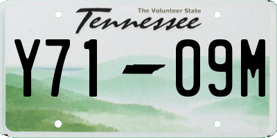 TN license plate Y7109M