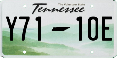 TN license plate Y7110E