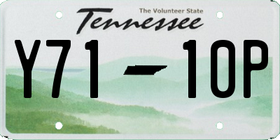 TN license plate Y7110P