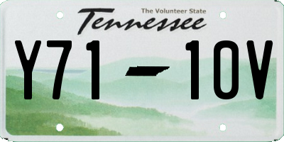 TN license plate Y7110V