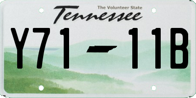TN license plate Y7111B
