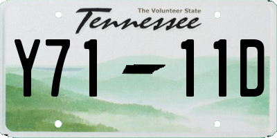TN license plate Y7111D