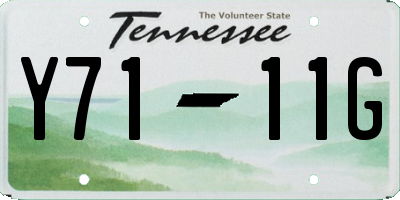 TN license plate Y7111G