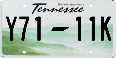 TN license plate Y7111K