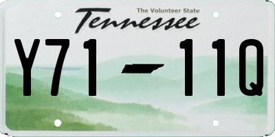 TN license plate Y7111Q
