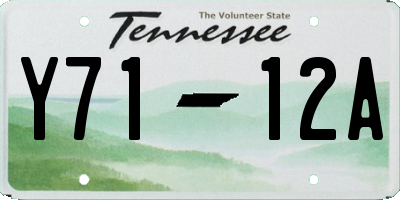 TN license plate Y7112A