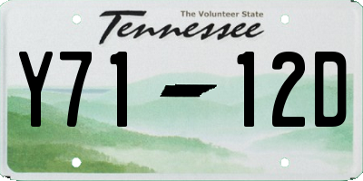 TN license plate Y7112D