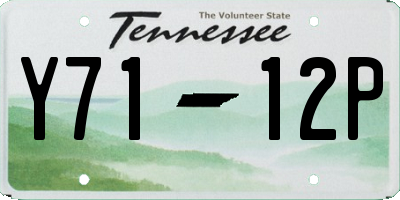 TN license plate Y7112P