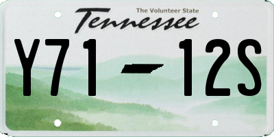 TN license plate Y7112S