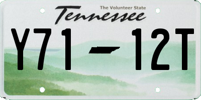 TN license plate Y7112T