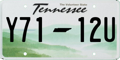 TN license plate Y7112U