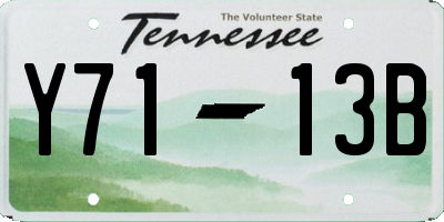 TN license plate Y7113B