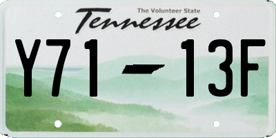 TN license plate Y7113F