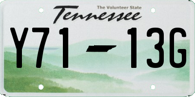 TN license plate Y7113G
