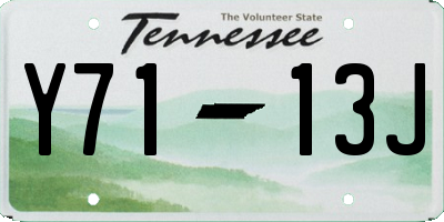 TN license plate Y7113J