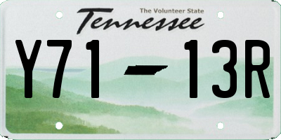 TN license plate Y7113R