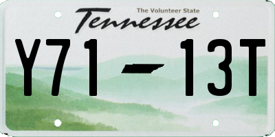 TN license plate Y7113T