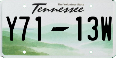 TN license plate Y7113W