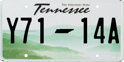 TN license plate Y7114A