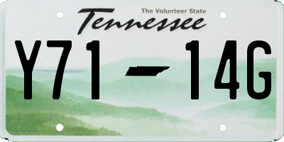 TN license plate Y7114G