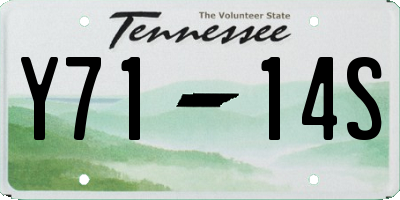 TN license plate Y7114S