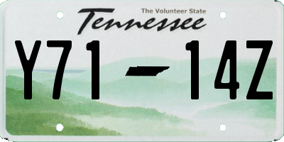 TN license plate Y7114Z