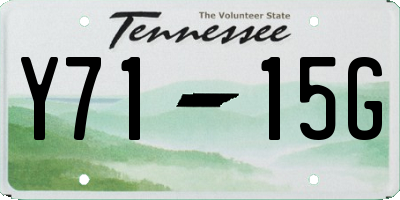 TN license plate Y7115G