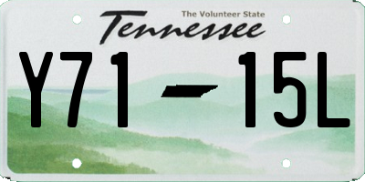 TN license plate Y7115L