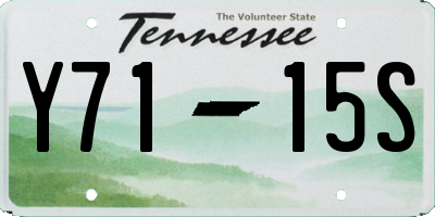 TN license plate Y7115S