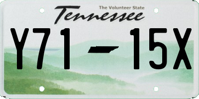 TN license plate Y7115X