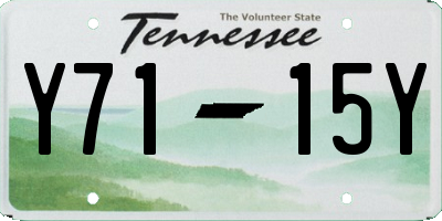 TN license plate Y7115Y