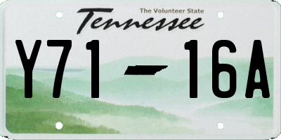 TN license plate Y7116A
