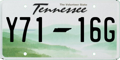 TN license plate Y7116G
