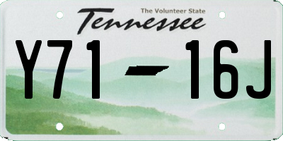 TN license plate Y7116J