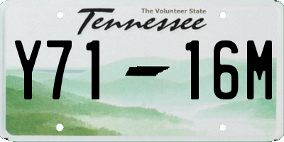 TN license plate Y7116M