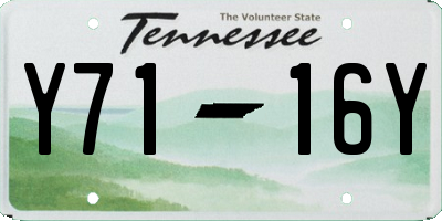 TN license plate Y7116Y