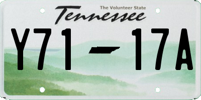 TN license plate Y7117A