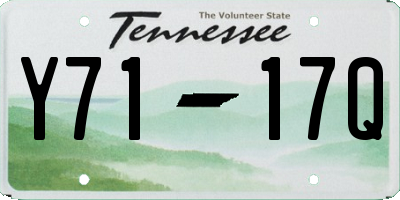 TN license plate Y7117Q