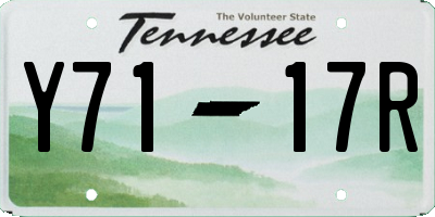 TN license plate Y7117R