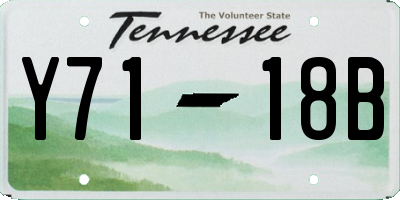 TN license plate Y7118B