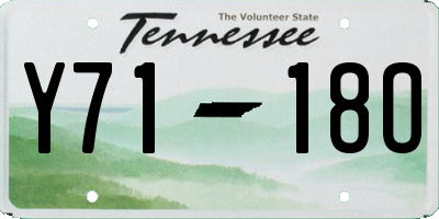 TN license plate Y7118O