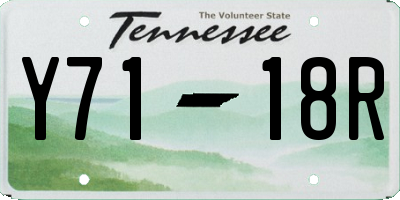 TN license plate Y7118R