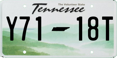 TN license plate Y7118T