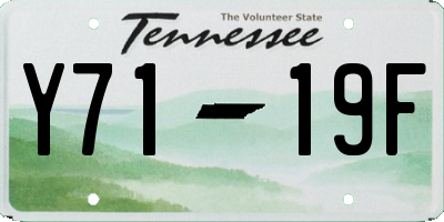 TN license plate Y7119F