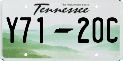 TN license plate Y7120C