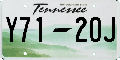 TN license plate Y7120J